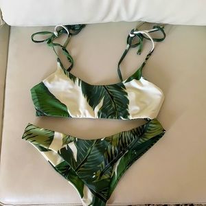 Beach Riot Cheeky Bikini Set in Palm, Size Small